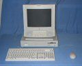 A complete 6100/66 system with an AppleVision 14 Display, Apple Design Keyboard and a Apple Desktop Bus Mouse II. - pm6100-01.jpg